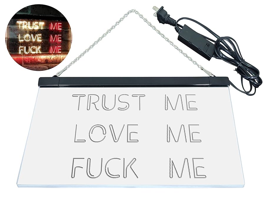 TRUST ME lOVE ME FUCK ME ネオンライト Trust Me Love Me Fuck Me Neon Sign Naughty Party Led Light